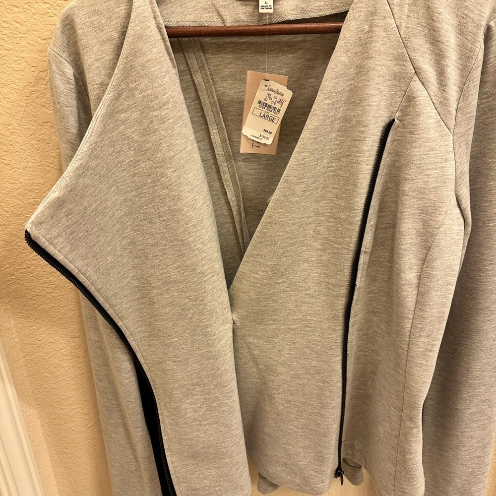 NWT Philosophy gray sweater jacket - Picture 6 of 7